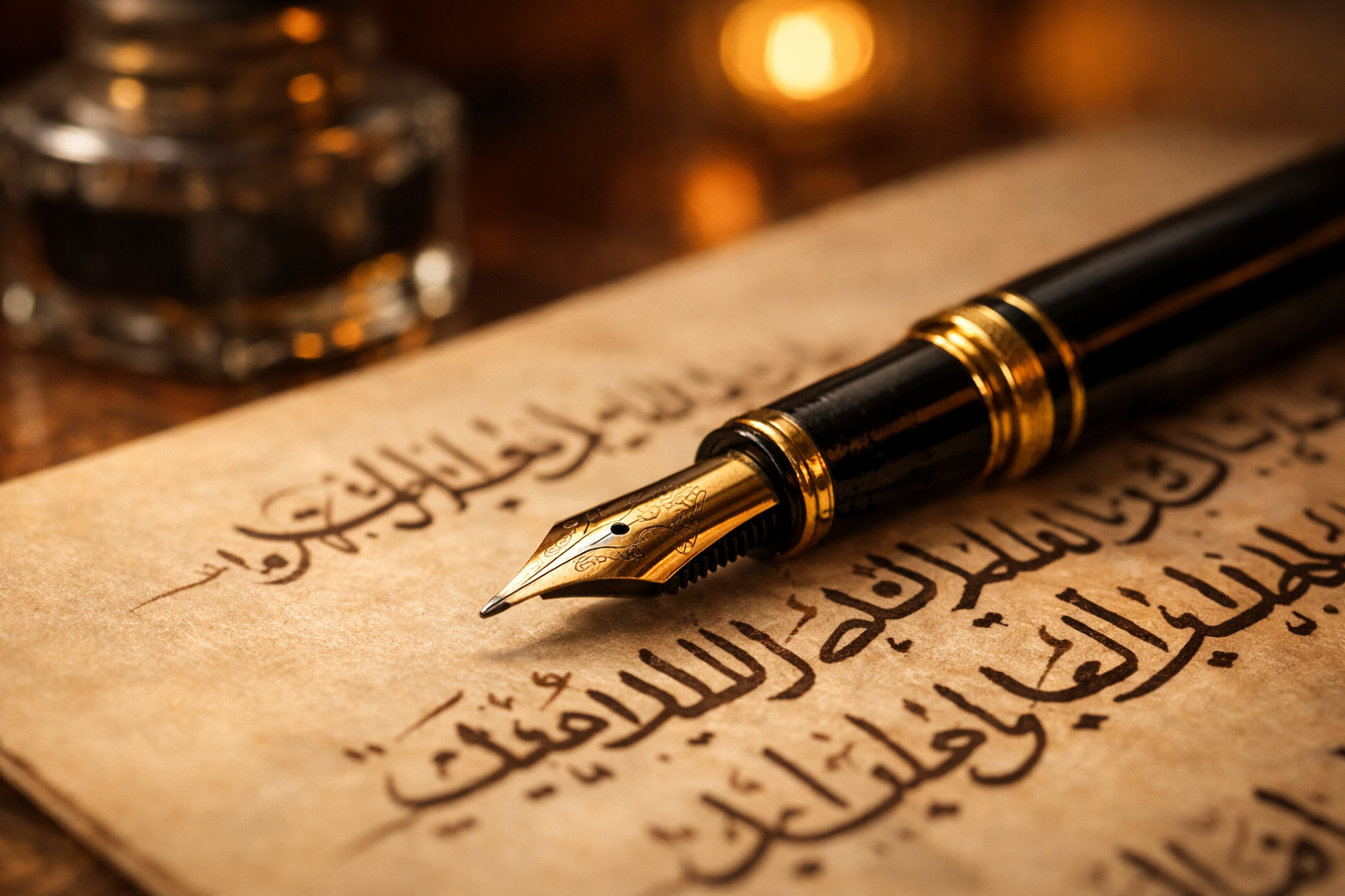 قلم حبر وورق قديم